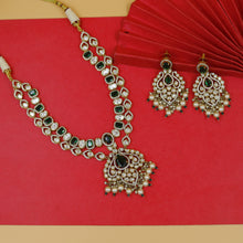 Round Neck Layered Kundan Necklace Set 18321-28