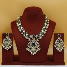 Round Neck Layered Kundan Necklace Set 18321-28