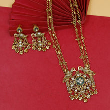 Designer Antique Gold Plated Pendant Set 18206-68