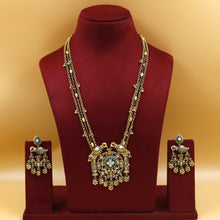 Designer Antique Gold Plated Pendant Set 18206-68