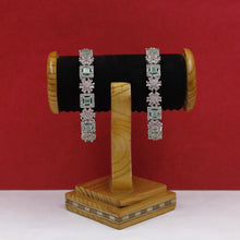 Mint Pink Zircon/AD Bangles 18242-5424