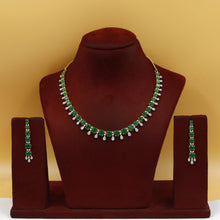 Round Neck Zircon/AD Necklace Set 18899-69