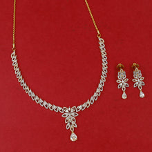 Round Neck Zircon/AD Necklace Set 18901-69