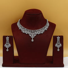 Silver Plated Zircon/AD Necklace Set 2354-6419