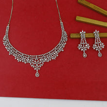 Silver Plated Zircon/AD Necklace Set 2354-6419
