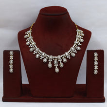 Gold Plated Zircon/AD Necklace Set 13024-9734