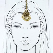 Antique Gold Finish Maang Tikka 18733-28