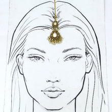 Antique Gold Finish Maang Tikka 18827-28