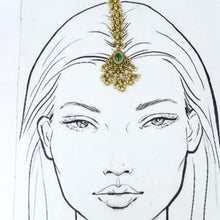 Antique Gold Finish Maang Tikka 18731-28