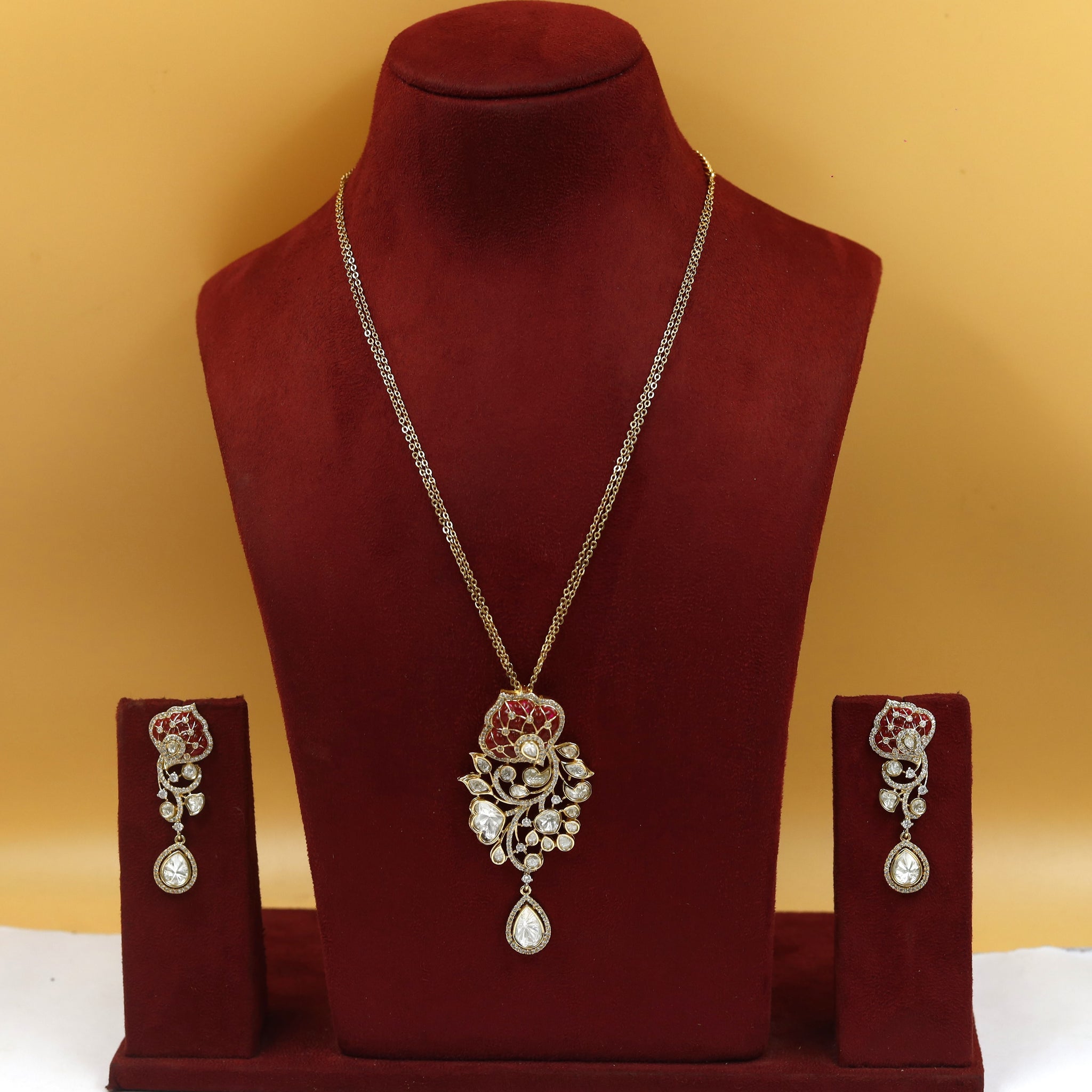 Designer Kundan Pendant Set 19019-28