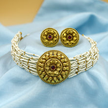 Choker Antique Necklace Set 19010-1