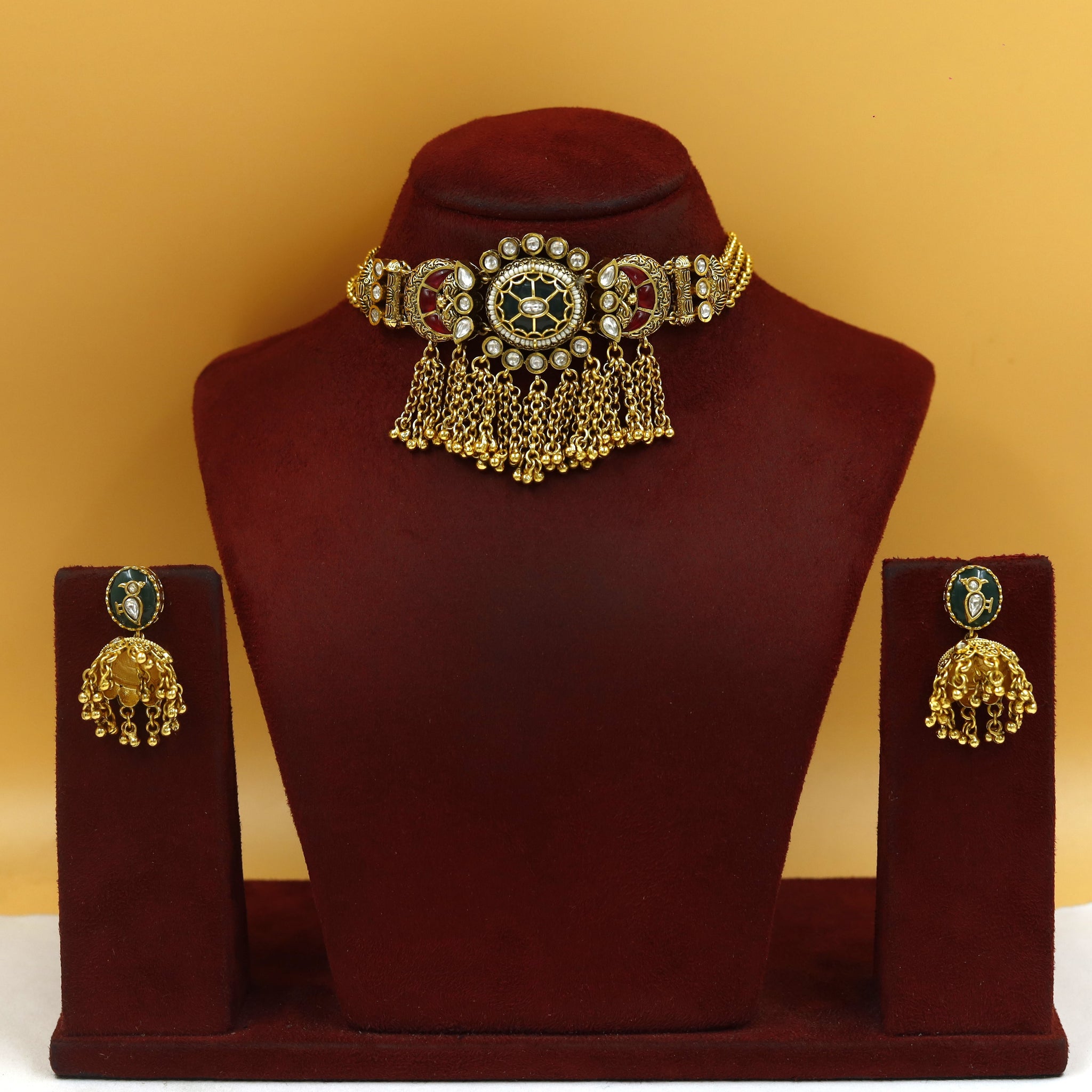 Choker Antique Necklace Set 19012-1