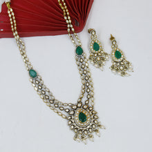 Long Neck Kundan Necklace Set 18715-28