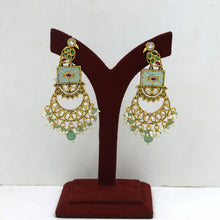 Antique Gold Plated Kundan Pendant Set 19052-21