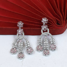 Round Neck Layered Zircon/AD Necklace Set 18902-69