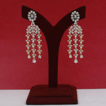 Round Neck Layered Zircon/AD Necklace Set 18914-69