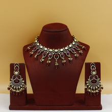 Round Neck Kundan Necklace Set 18837-28