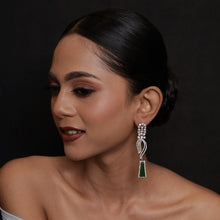 Rose Gold plated  Zircon/AD Long Earring 9226-3875