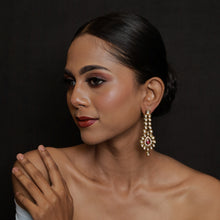 White Kundan Earring 6323-1225