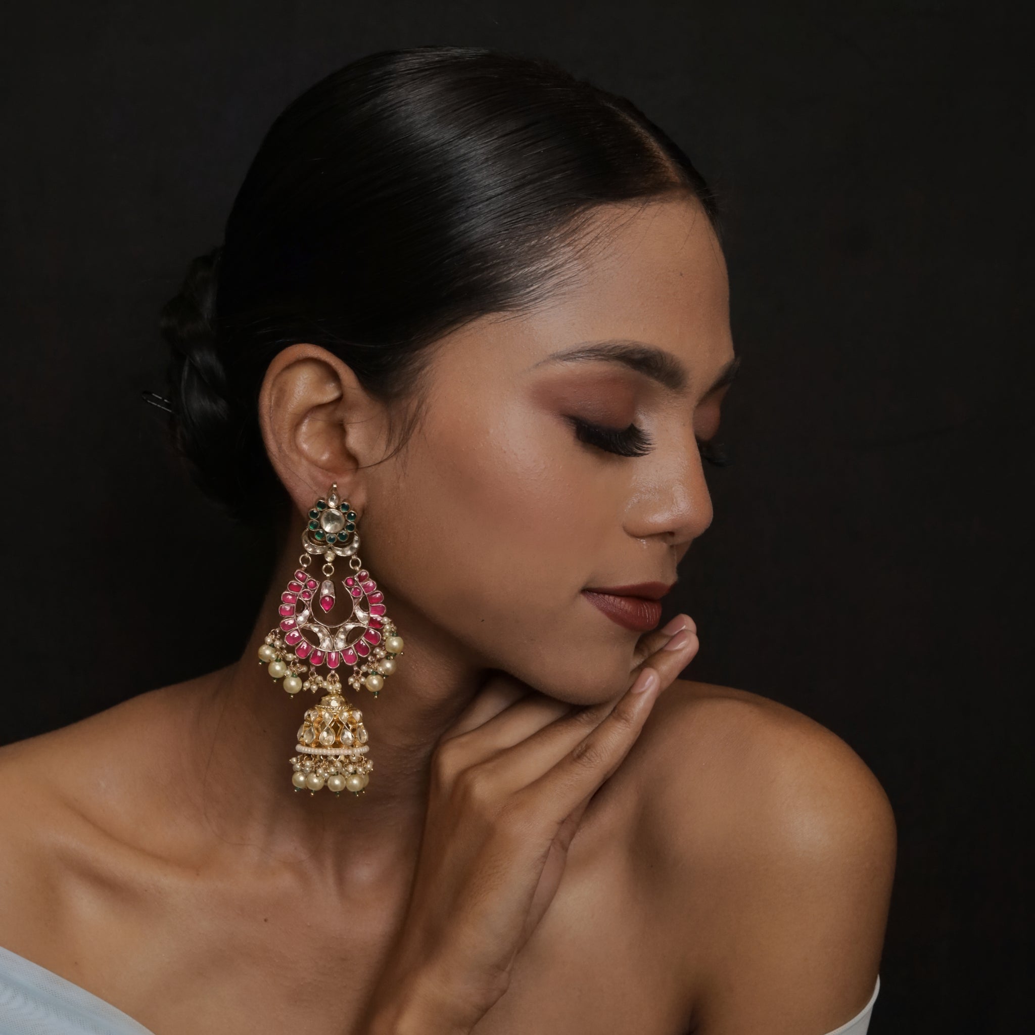 Jhumki Kundan Earring 4319-56