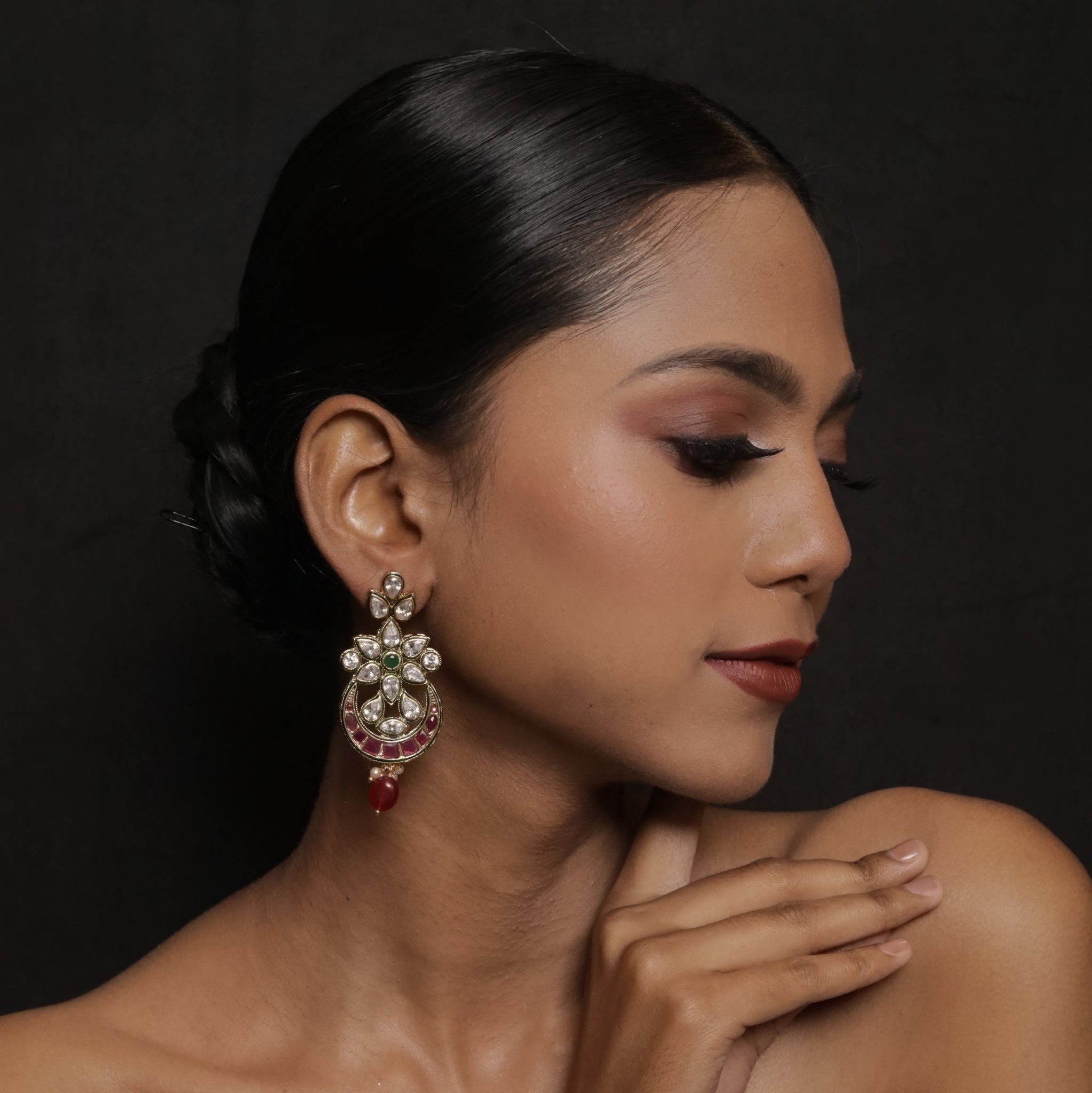 Polki Chandbali Earring 5783-21