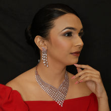 Round Neck Zircon/AD Necklace Set 7169-33