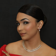 Round Neck Zircon/AD Necklace Set 3150-11