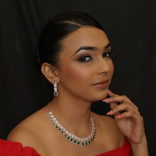Round Neck Zircon/AD Necklace Set 6036-08