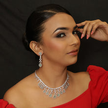 Zircon/AD Round Neck Necklace Set 20047-7231