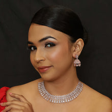 Round Neck Zircon/AD Necklace Set 1178-69