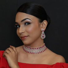 Choker Zircon/AD Necklace Set 3157-11