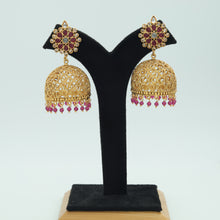 Jhumki Ruby Gold Look Earring18070-5252