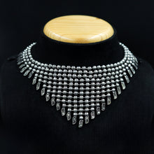 Round Neck Oxidized Necklace Set 7615-82