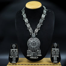 Long Neck Oxidized Necklace Set 6935-28