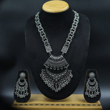 Long Neck Oxidized Necklace Set 6931-28