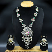 Long Neck Oxidized Necklace Set 4725-59