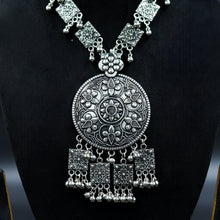 Long Neck Oxidized Necklace Set 6935-28