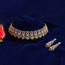 Stylish Zircon/AD Choker Set 14437-1527