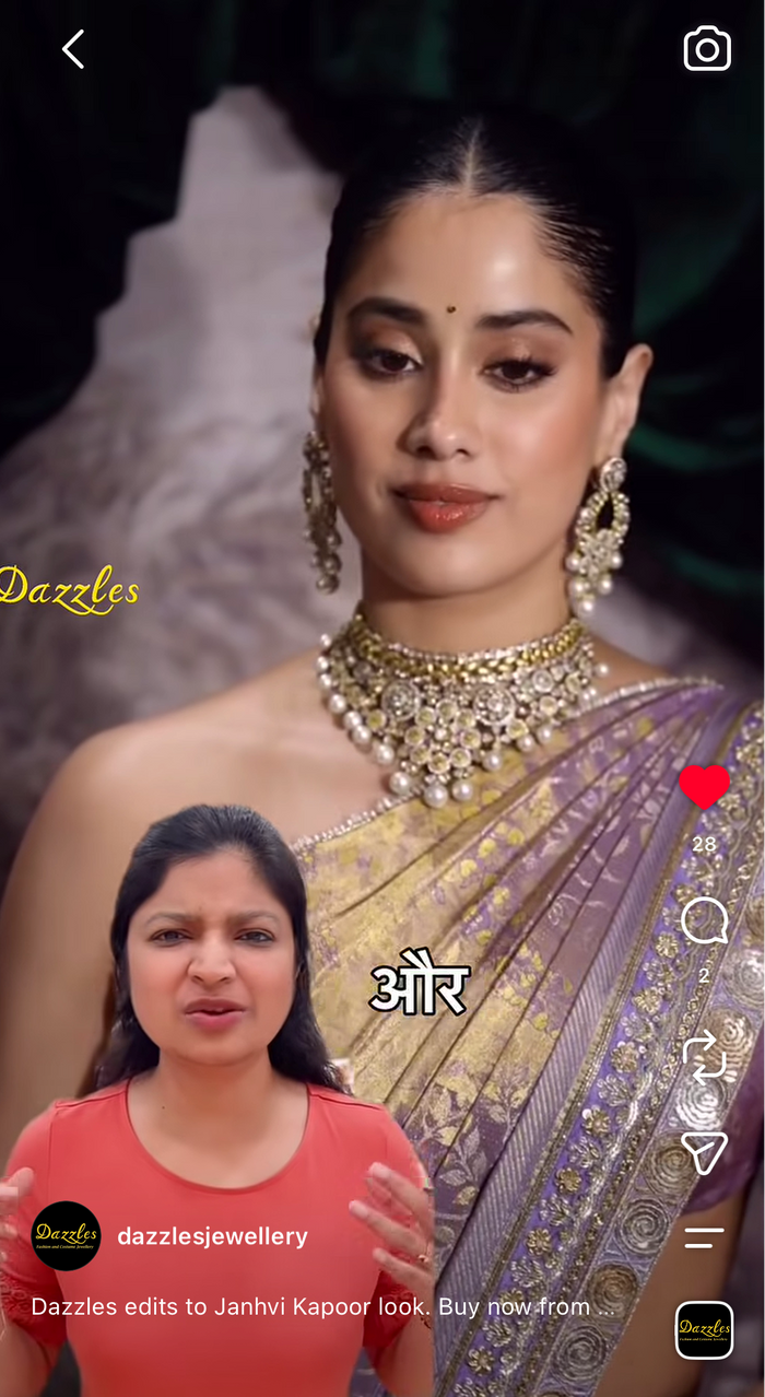 Janhvi Kapoor Lilac Saree Look