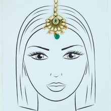 Green Maang Tikka 13287-0221