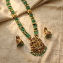Long Neck Ram Darbar Temple Necklace Set 19309-28