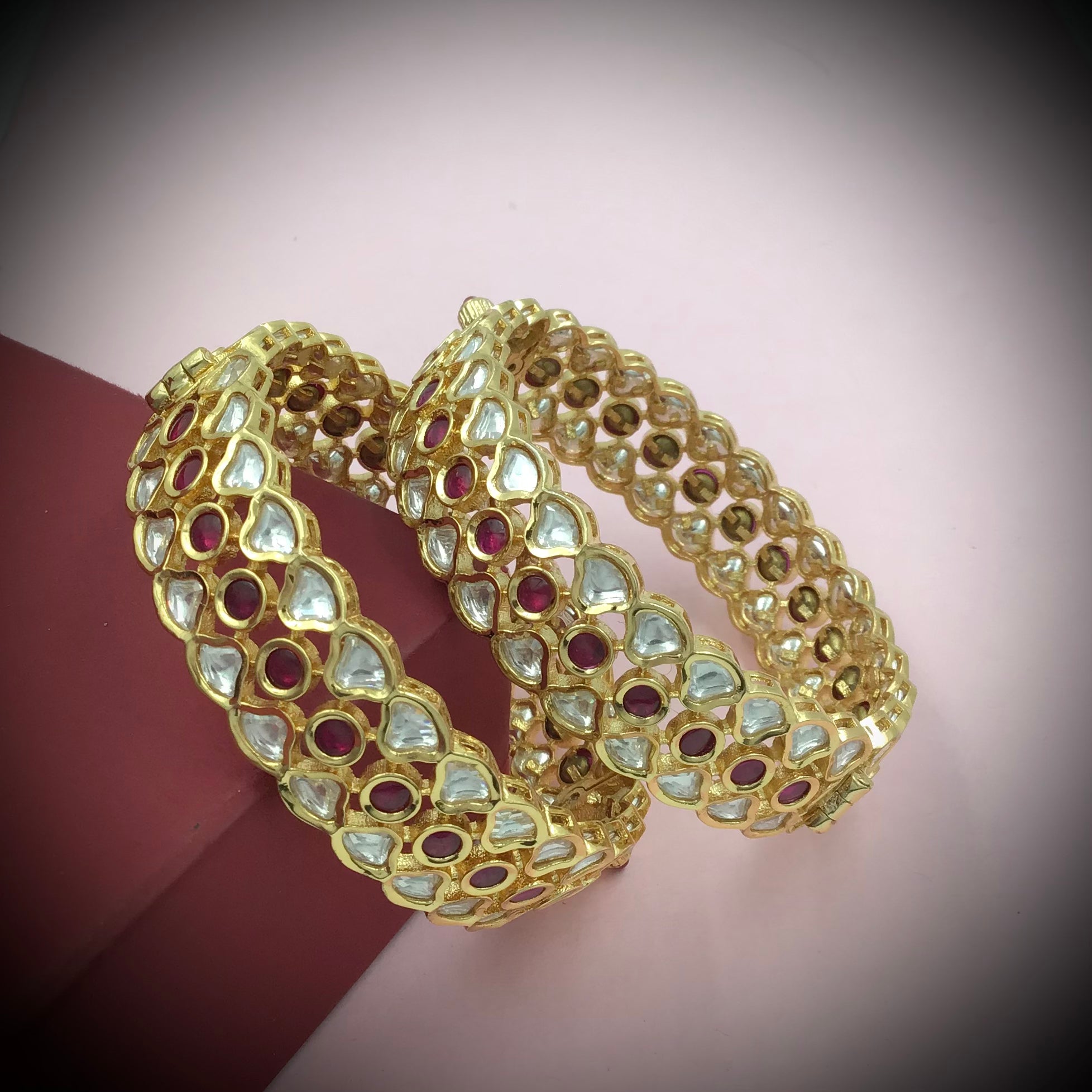 Kundan bangles and kada sales