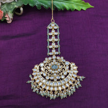 Kundan Mint Green Maang Tikka 18850-6032