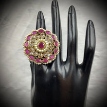 Antique Finish Cocktail Ruby Ring 19853-7037 - Dazzles Jewellery