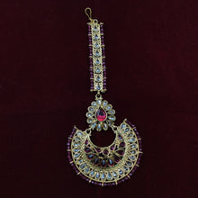 Ruby Maang Tikka 12924-9558 - Dazzles Jewellery