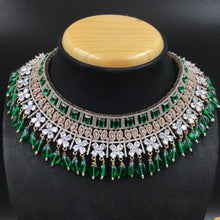 Orange Zircon/AD Necklace Set 11563-7675