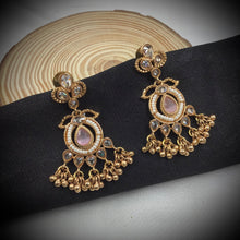 Pink Gold Look Necklace Set 17662-4844 - Dazzles Jewellery