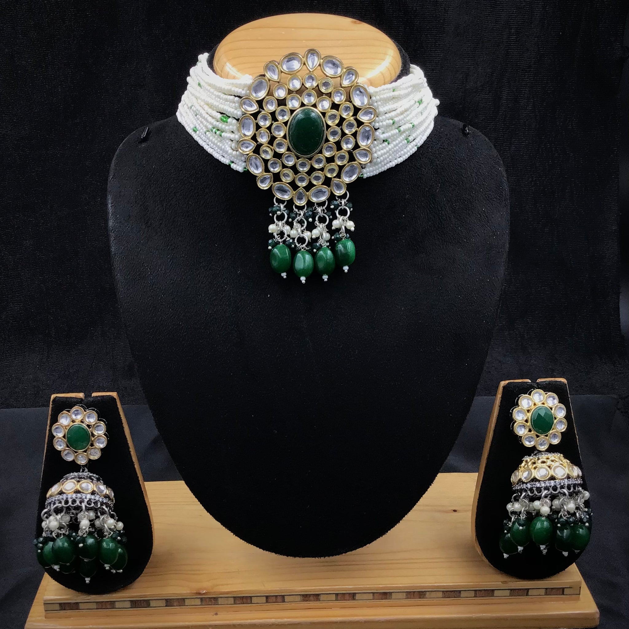 Kundan Choker Set 3493-79 - Dazzles Jewellery