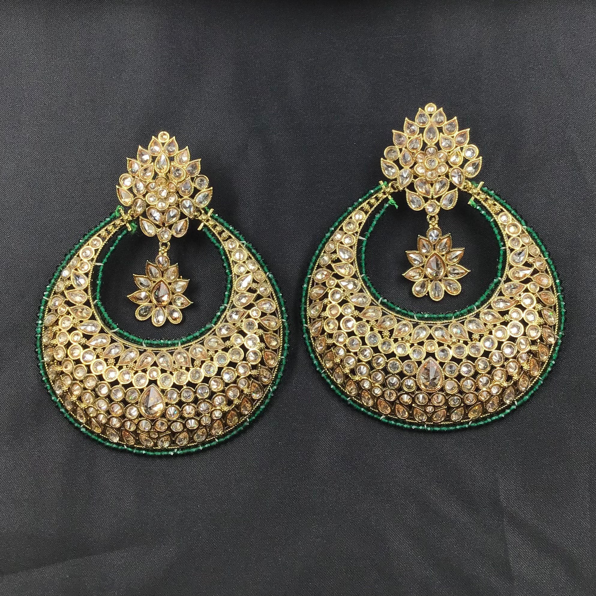 Chandbali Antique Earring 9257-100 - Dazzles Jewellery