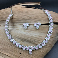 Round Neck Zircon/AD Necklace Set 8583-08 - Dazzles Jewellery